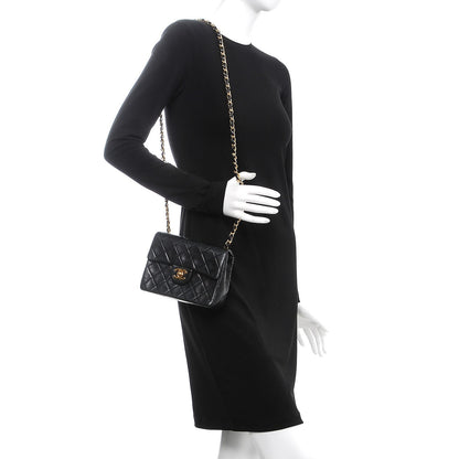 Chanel Lambskin Quilted Mini Square Flap Black 2 of 8