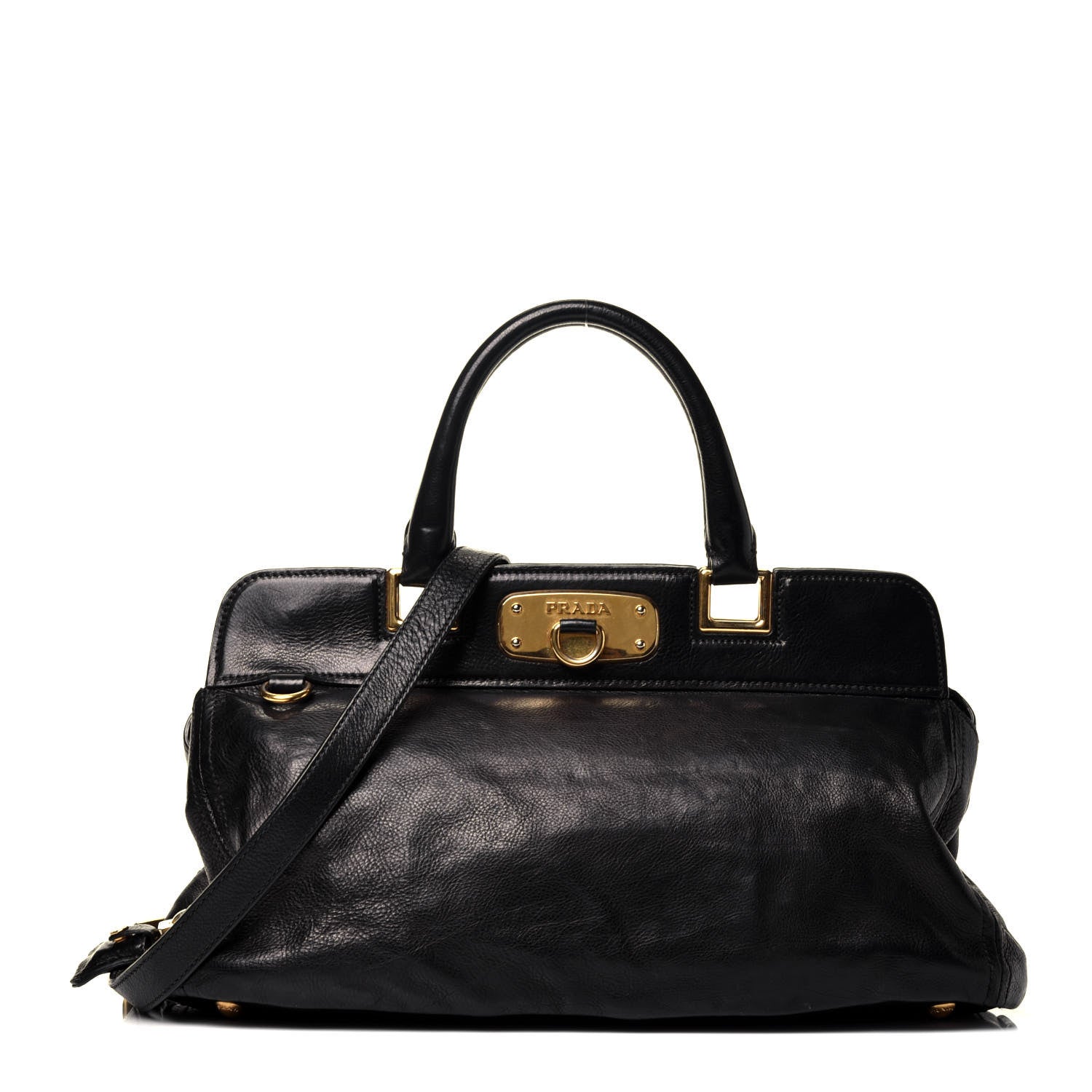 Prada Glace Calf Tote Black 1 of 10