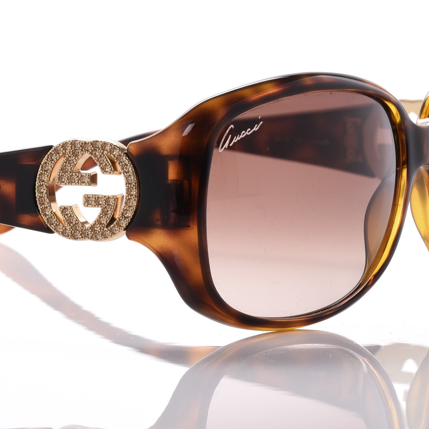 Gucci Crystal GG Sunglasses 3578/S Tortoise 6 of 7