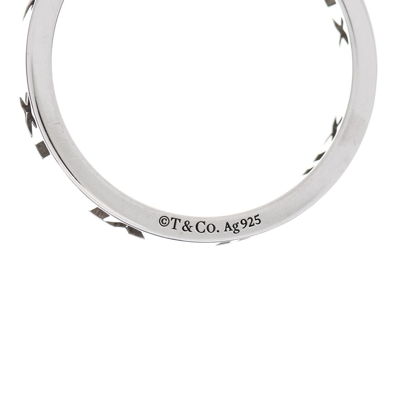 Sterling Silver Narrow Atlas Pierced Ring 51 5.75