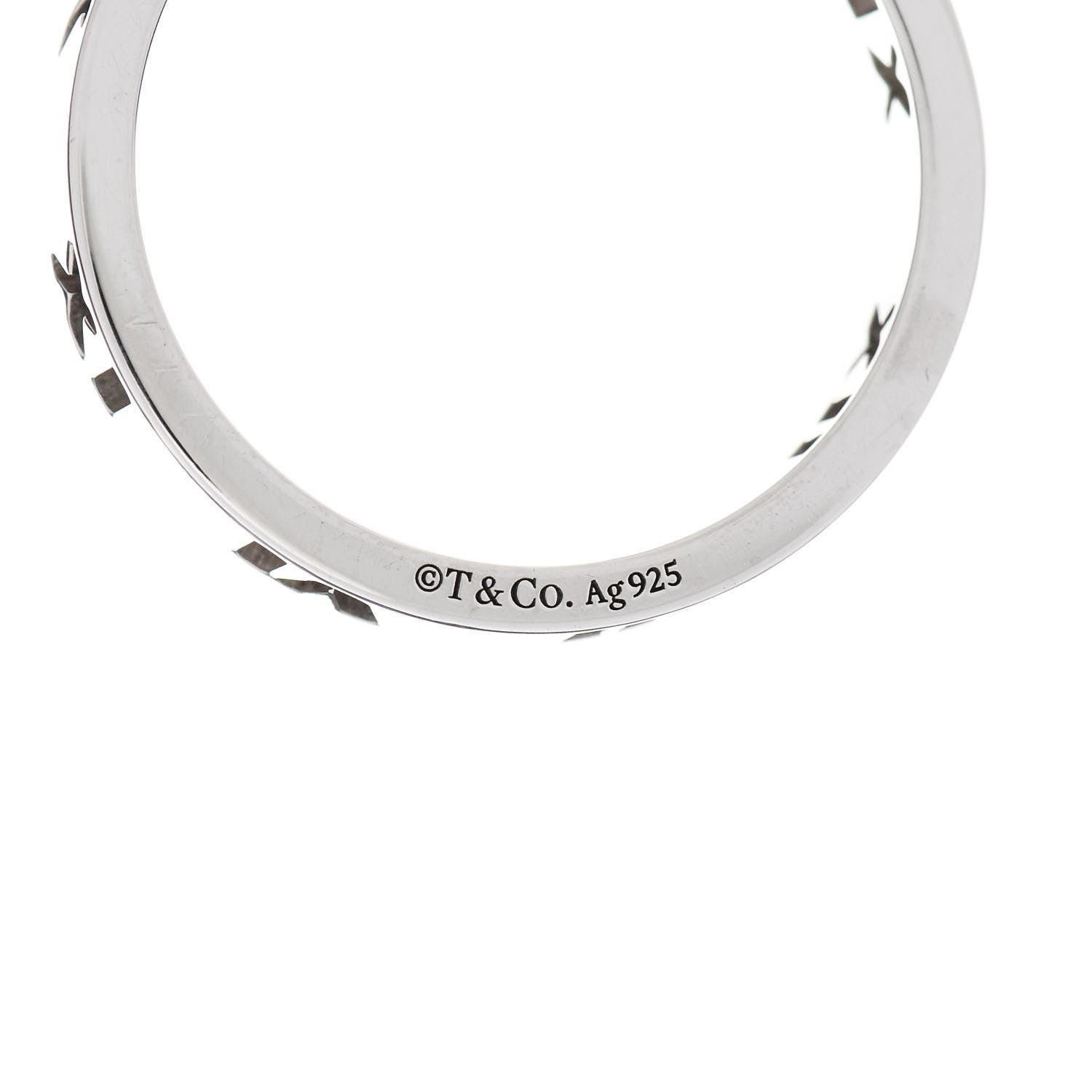 Tiffany Sterling Silver Narrow Atlas Pierced Ring 51 5.75 4 of 5