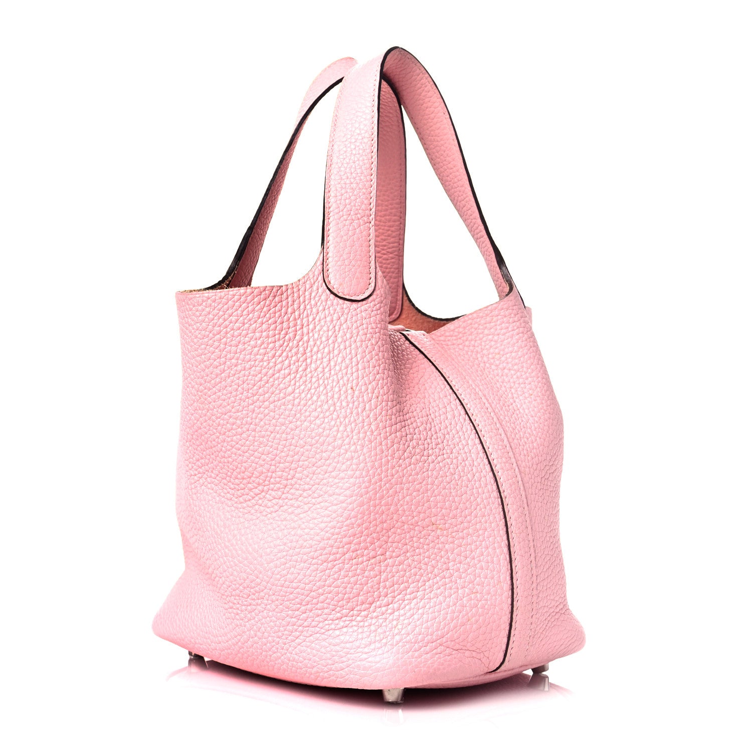Hermes Taurillon Clemence Picotin Lock 18 PM Rose Sakura 1 of 8