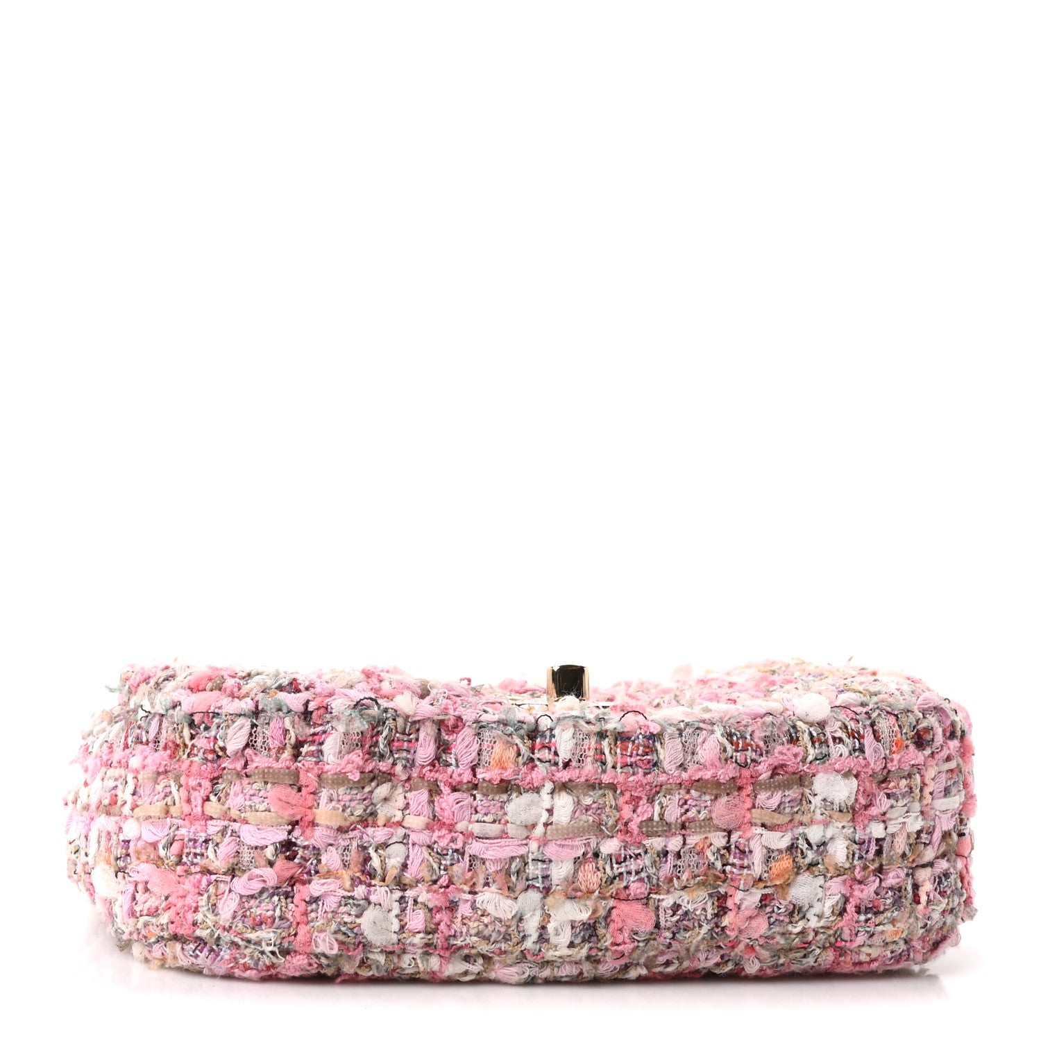 Chanel Tweed Mini Pearl Handle Flap Pink Beige Orange Ecru 4 of 10