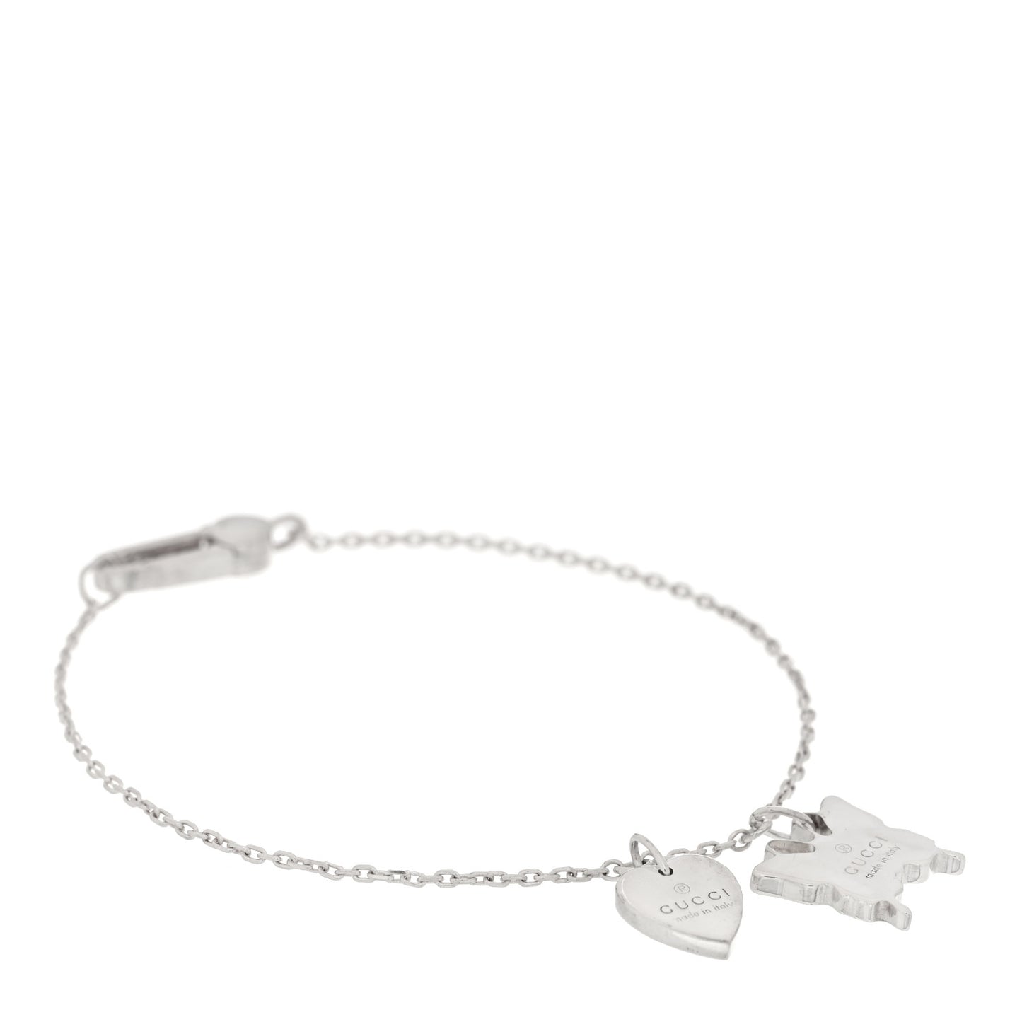 Sterling Silver Trademark Heart Butterfly Bracelet