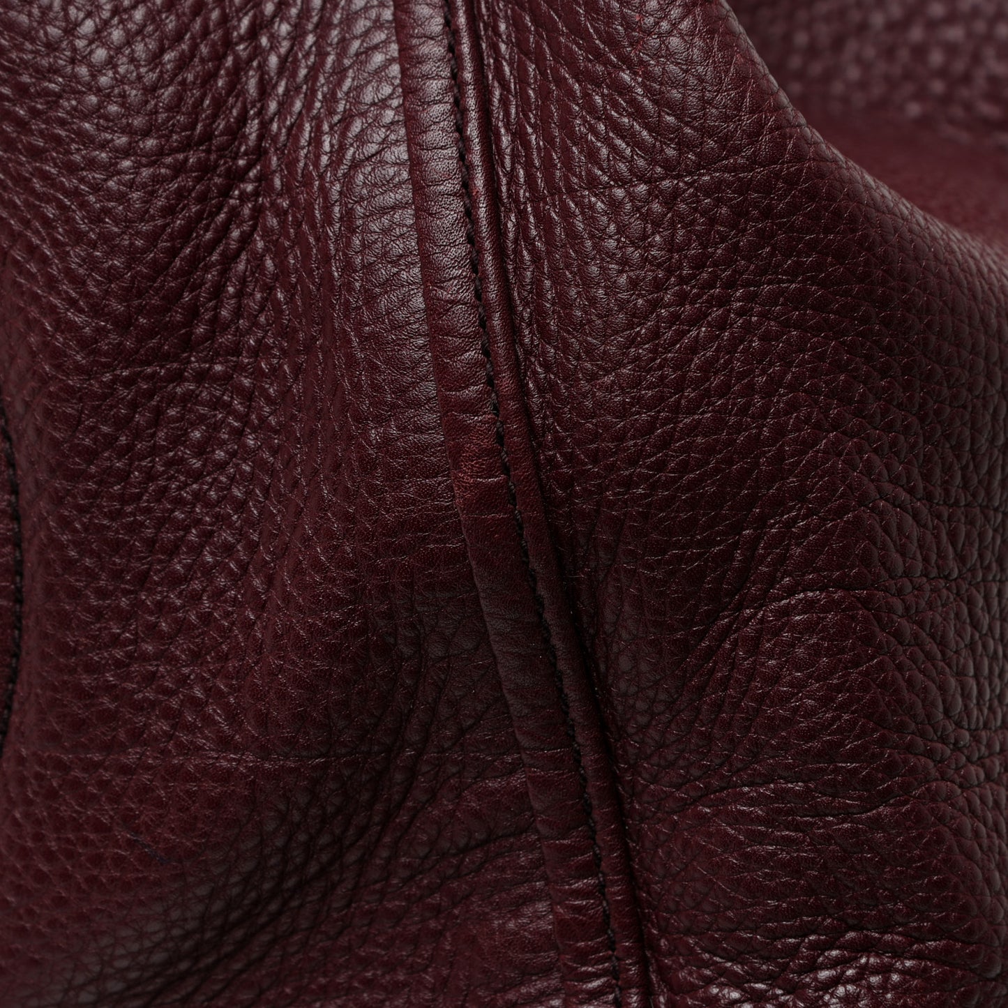Pebbled Calfskin Medium Soho Shoulder Bag Bordeaux