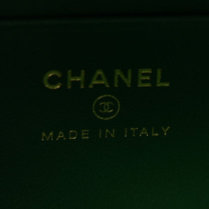 Chanel Calfskin Crocodile Embossed Crococo Exoticoco Vanity With Chain Emerald 6 of 11