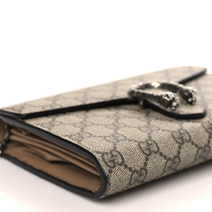 Gucci GG Supreme Monogram Mini Dionysus Chain Wallet Beige Taupe 8 of 9