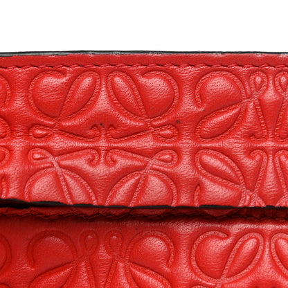 Loewe Calfskin Embossed Repeat T Pouch Red 9 of 9