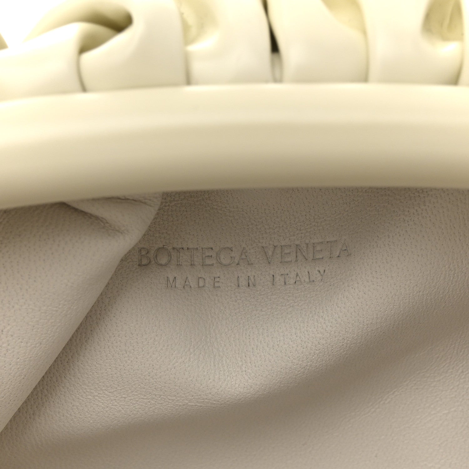 Bottega Veneta Patent Mini Pouch Chalk 6 of 11