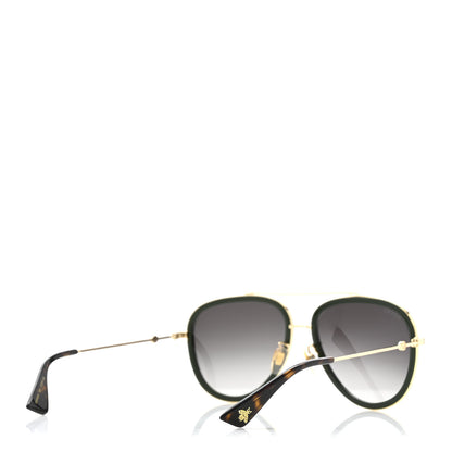 Gucci Web Aviator Sunglasses GG0062S Green Red 4 of 7
