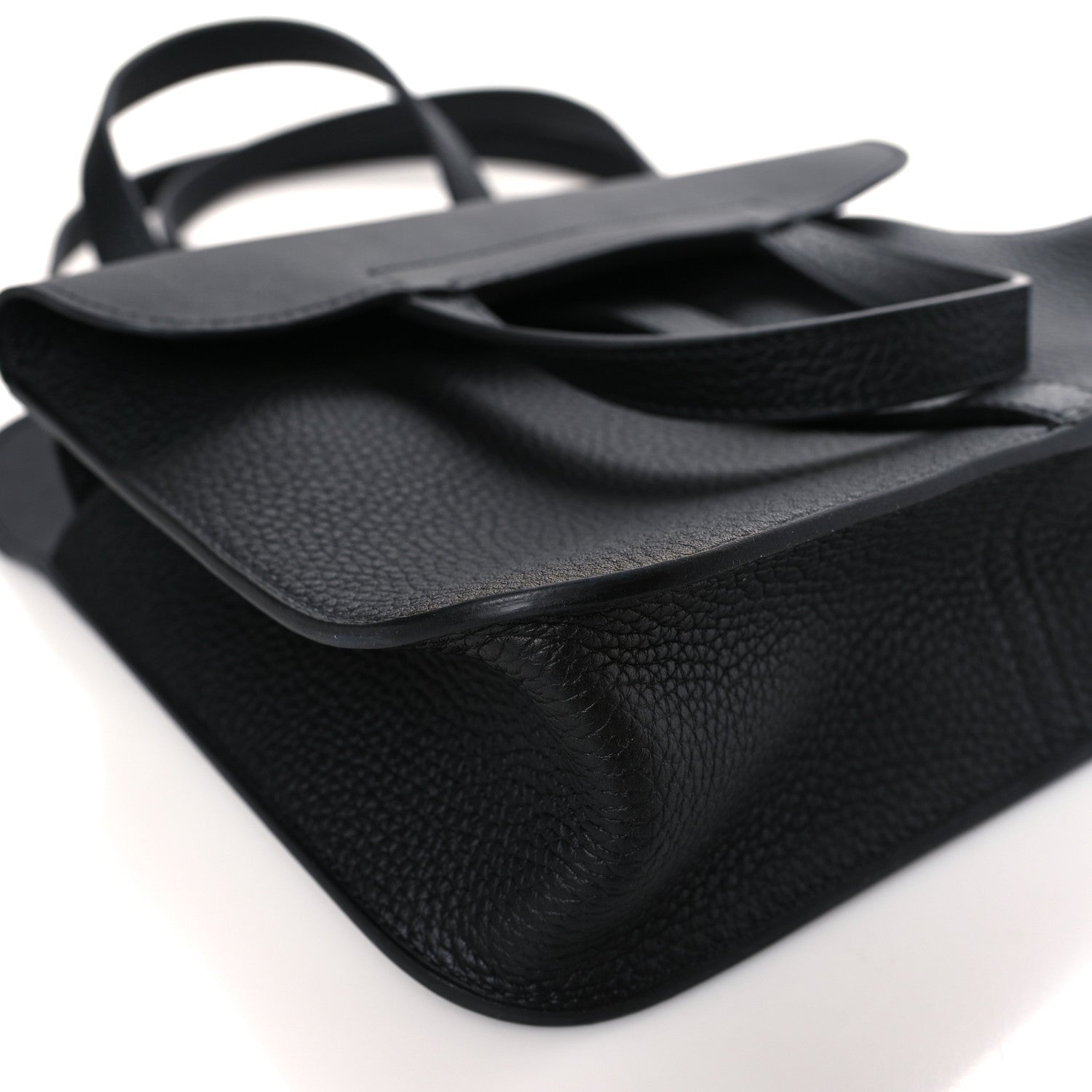 Hermes Taurillon Clemence Halzan 25 Black 8 of 10