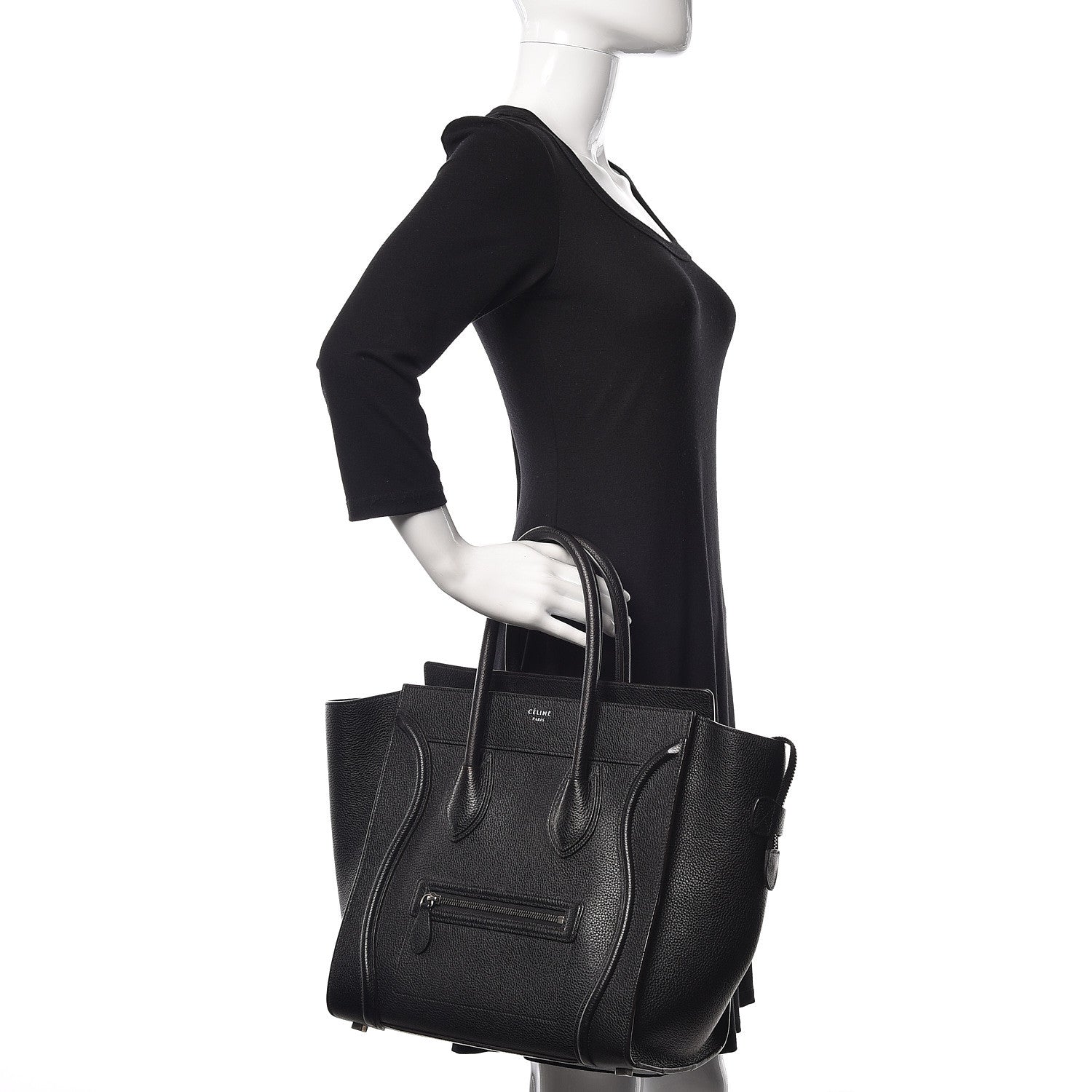 Celine Smooth Calfskin Large Luggage Black 2 of 15