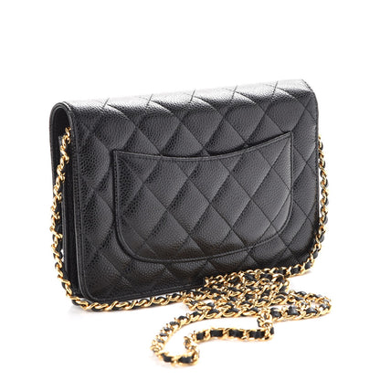 Chanel Caviar Quilted Wallet On Chain WOC Black 3 of 9