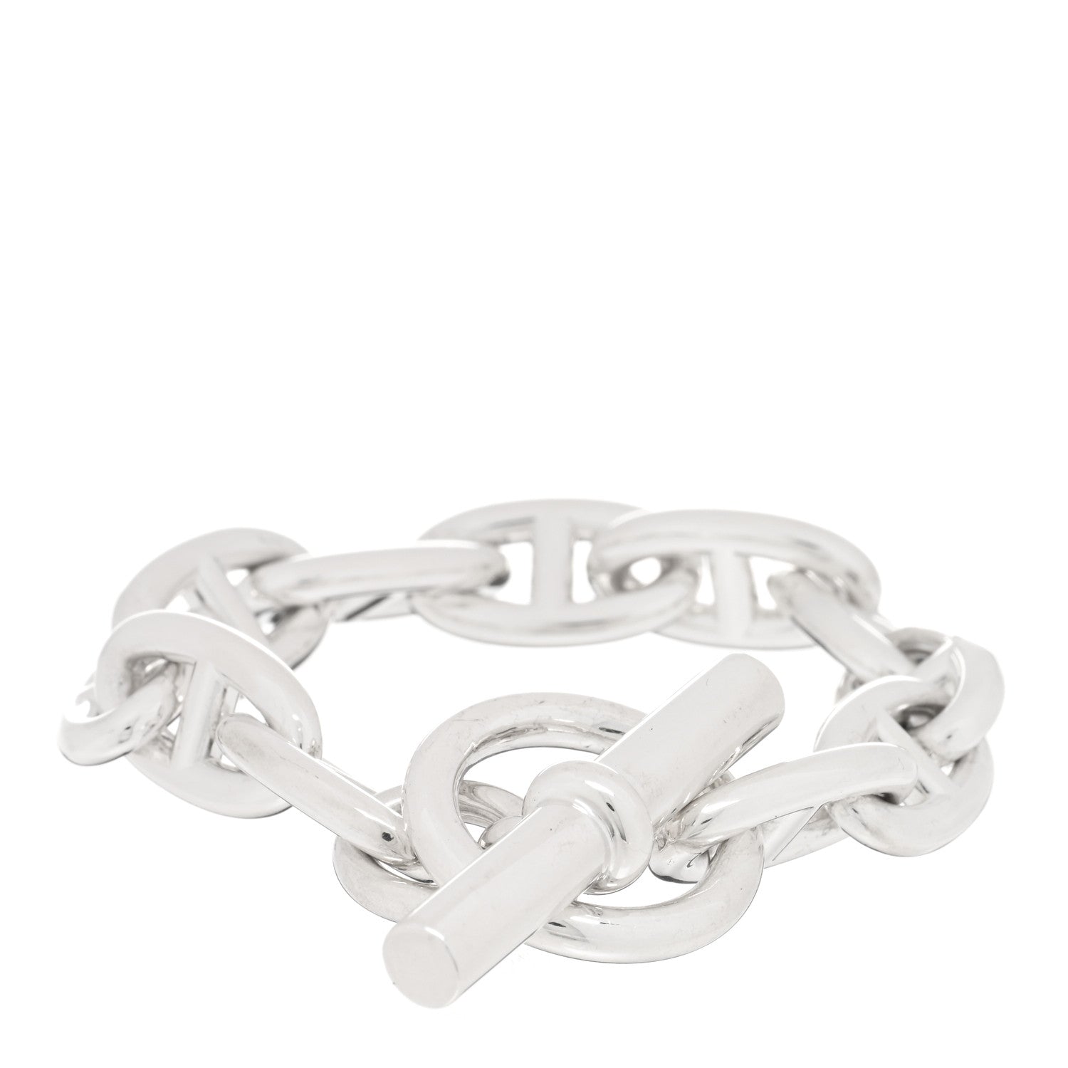 Hermes Sterling Silver GM Chaine d'Ancre Bracelet 2 of 3