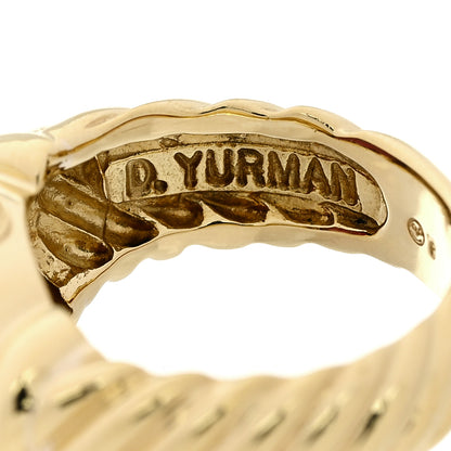 David Yurman 18K Yellow Gold Garnet 11mm Noblesse Ring 52 6 6 of 8