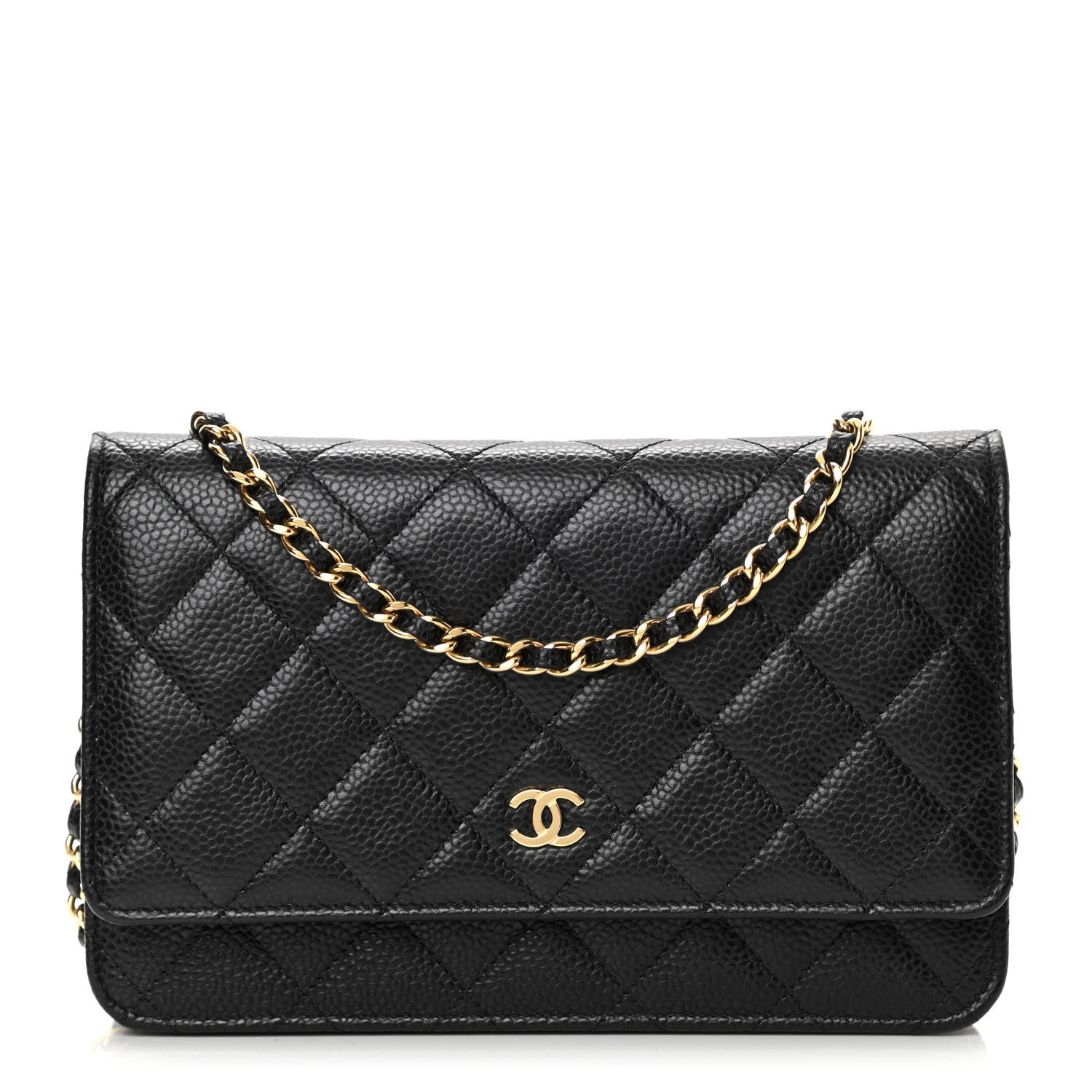 Chanel Caviar Quilted Wallet On Chain WOC Black 1 of 12
