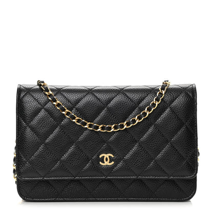 Chanel Caviar Quilted Wallet On Chain WOC Black 1 of 12