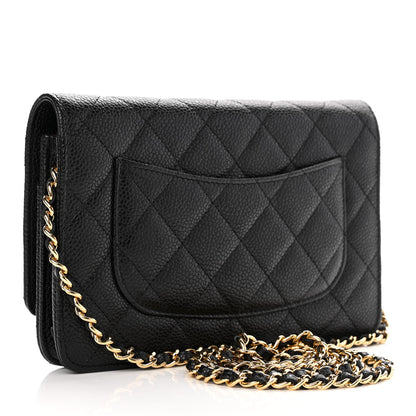 Chanel Caviar Quilted Wallet On Chain WOC Black 3 of 12