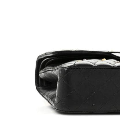 Chanel Lambskin Quilted Studded Medium Double Flap Black 9 of 10
