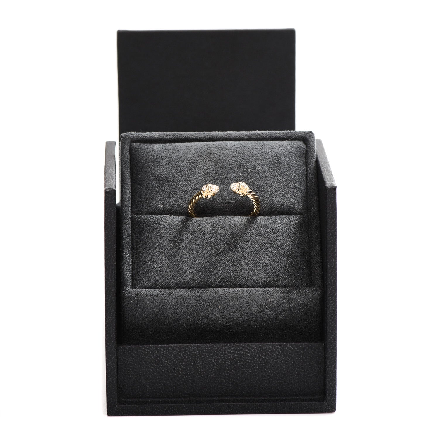 David Yurman 18K Yellow Gold Diamond Renaissance Ring 54 7 6 of 6