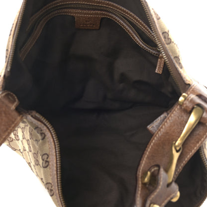 Gucci Monogram Web Studded Pelham Shoulder Bag Dark Brown 4 of 13