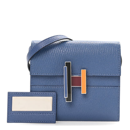 Hermes Chevre Mysore Mini Cinhetic Wallet Bleu Brighton 2 of 10