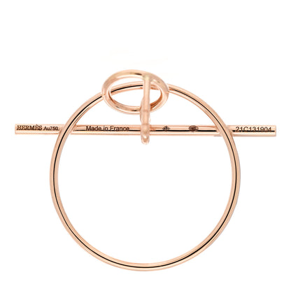 Hermes 18K Rose Gold PM Loop Earrings 4 of 5