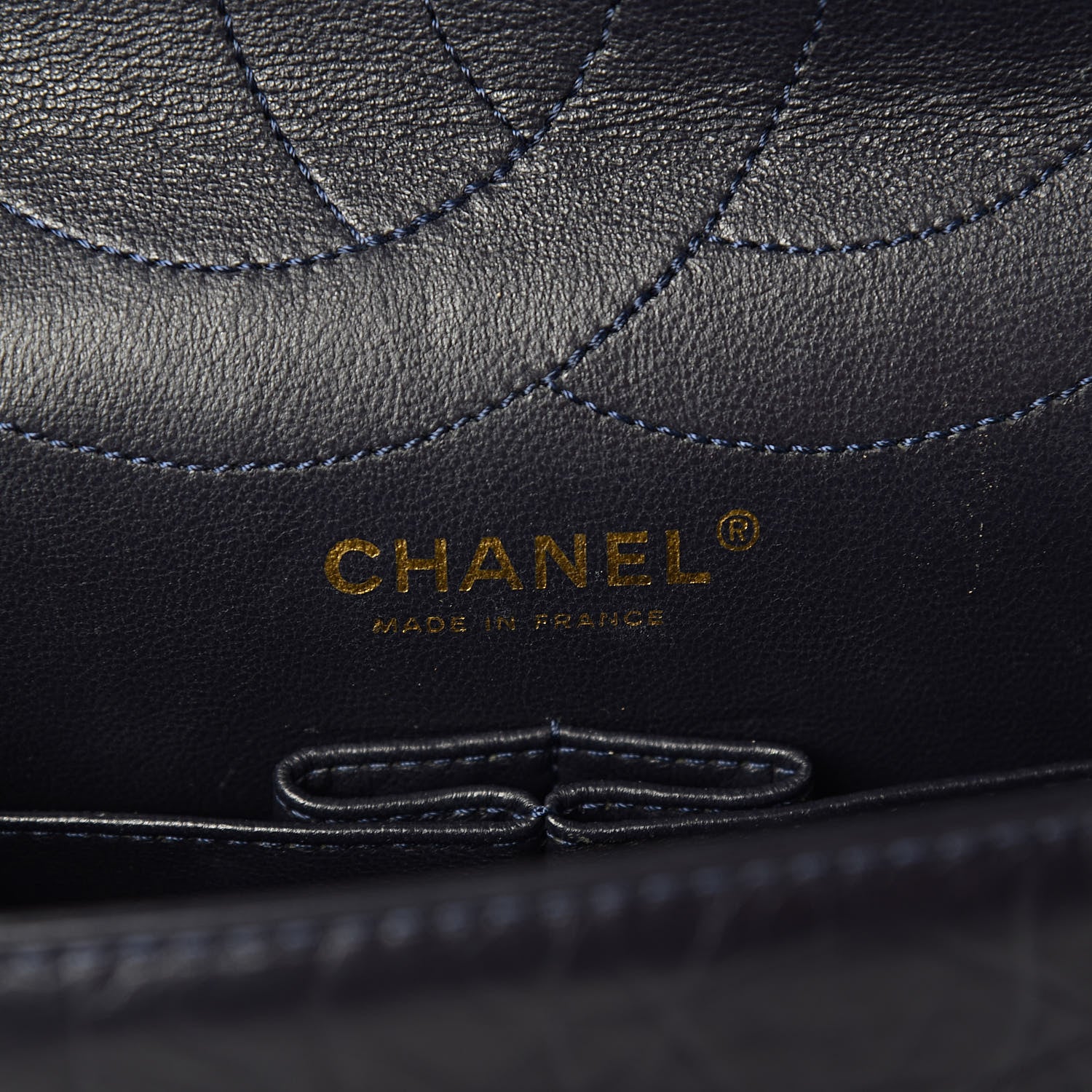 Chanel Aged Calfskin Quilted 2.55 Reissue 227 Flap Navy Blue 6 of 10