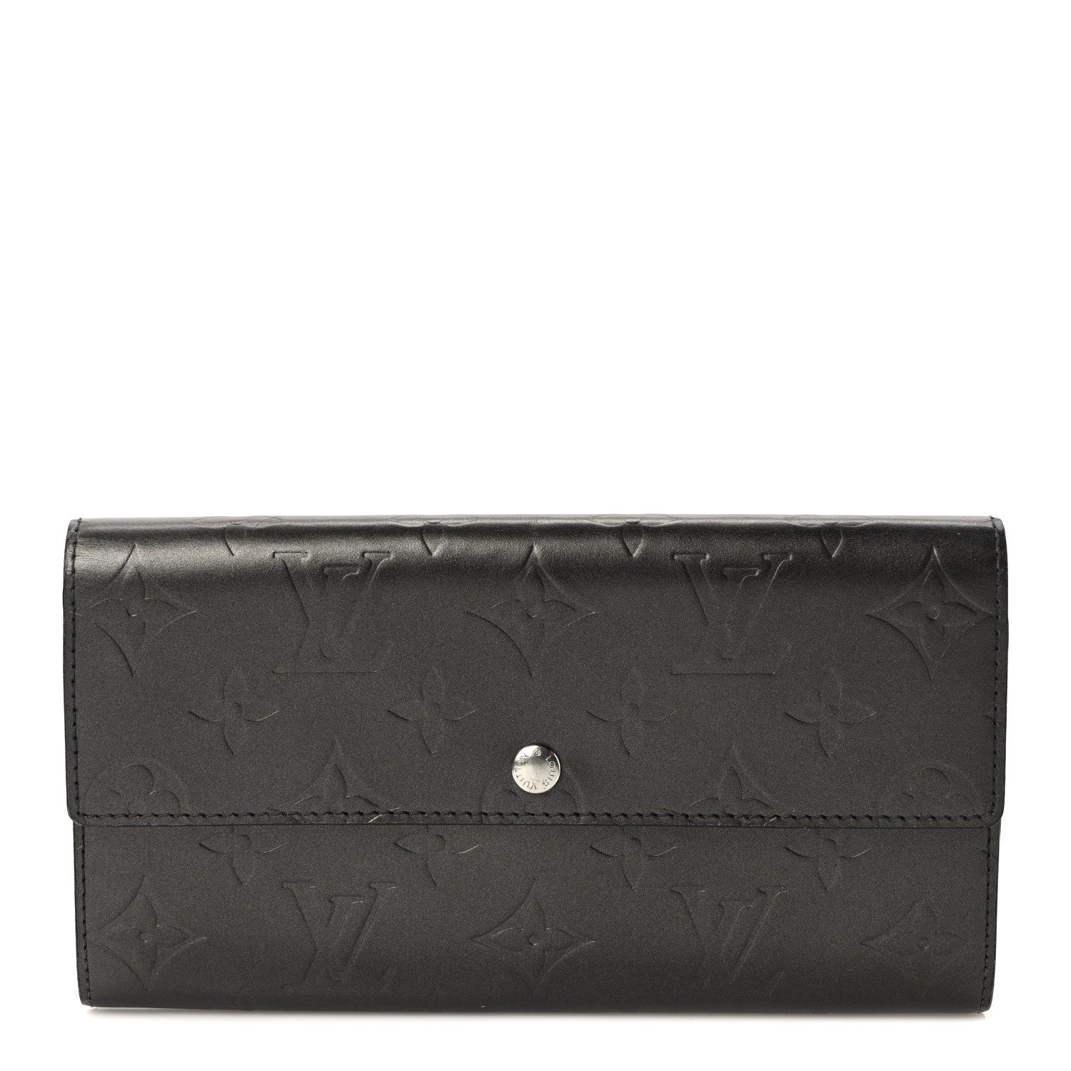 Louis Vuitton Mat Monogram Sarah Wallet Black 1 of 7