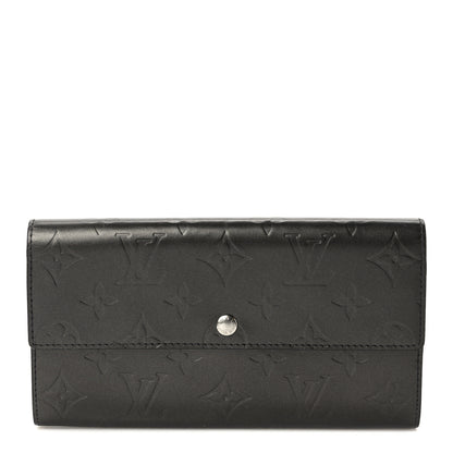 Louis Vuitton Mat Monogram Sarah Wallet Black 1 of 7