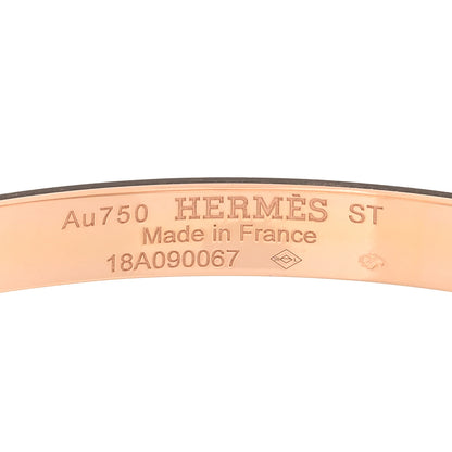 Hermes 18K Rose Gold Diamond PM Kelly Bracelet ST 3 of 5
