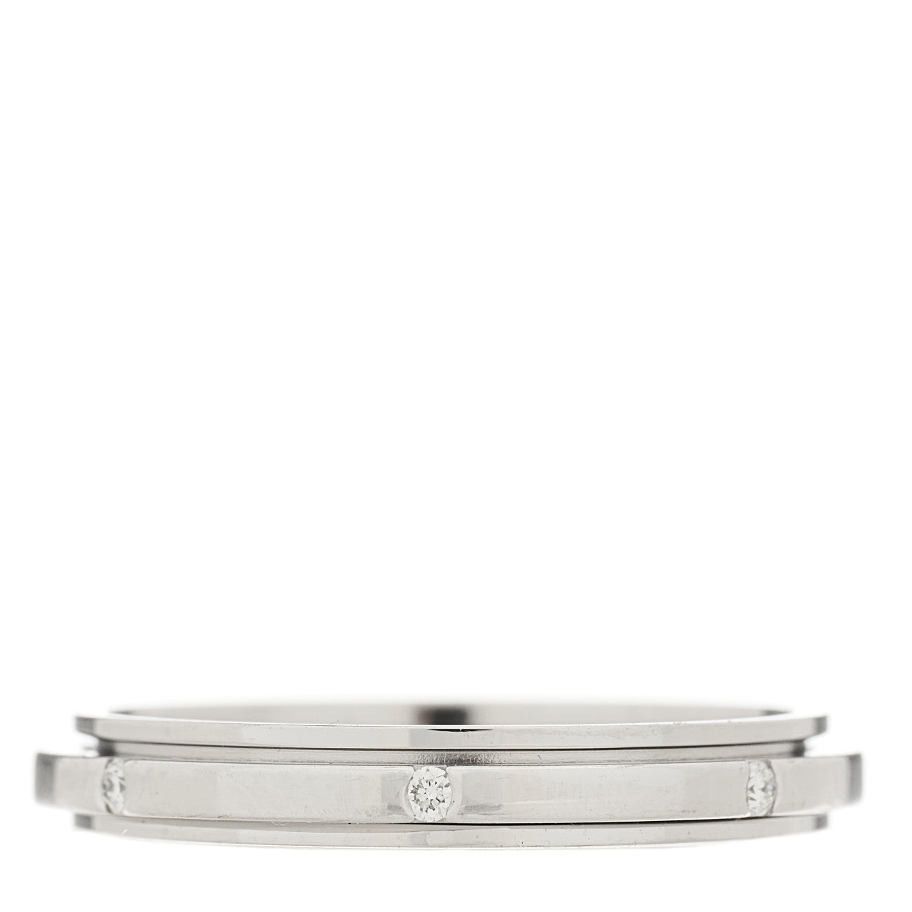 18K White Gold Diamond Small Possession Band Ring 51 5.75