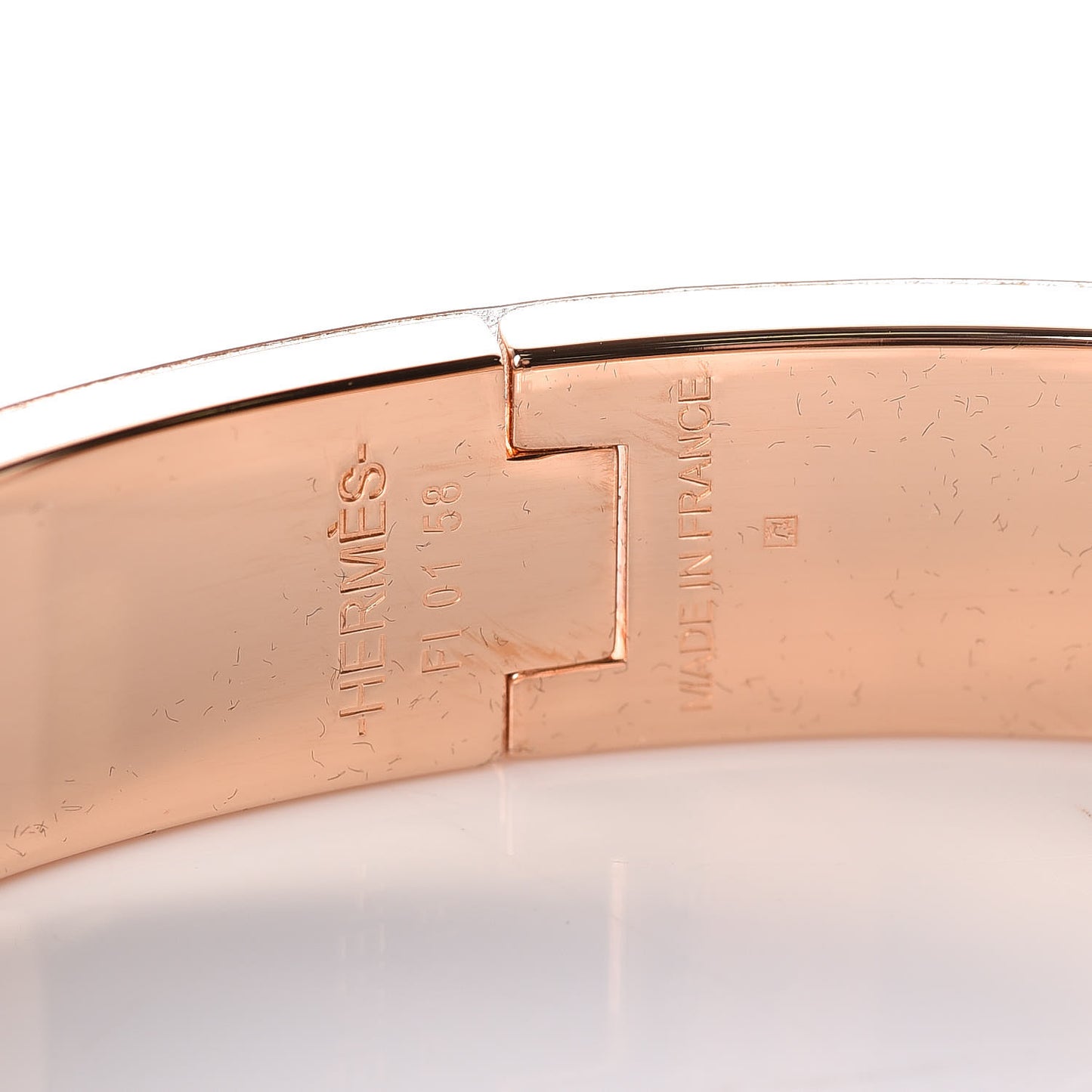 Enamel Narrow Clic Clac H Bracelet GM Rose Candeur