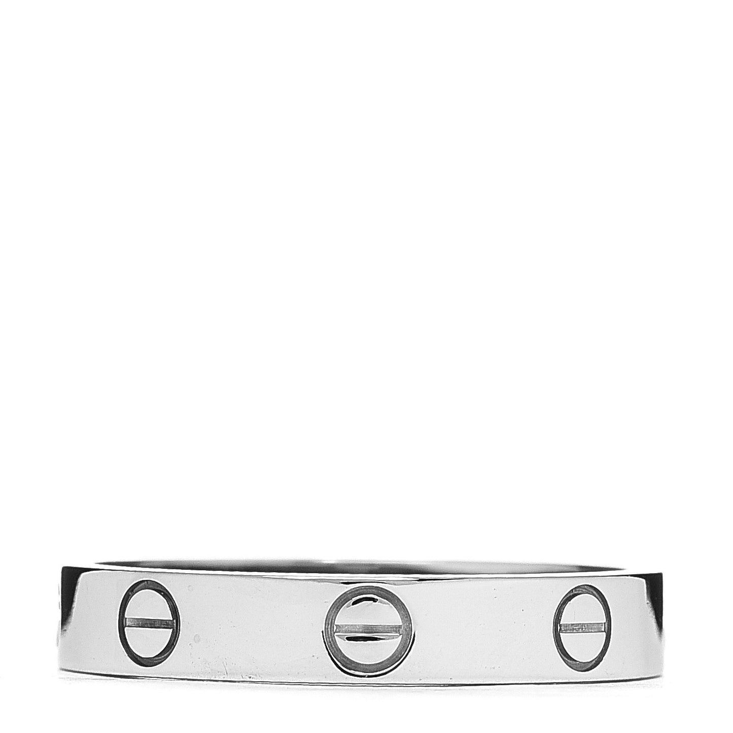 18K White Gold 3.5mm LOVE Wedding Band Ring 58 8.25