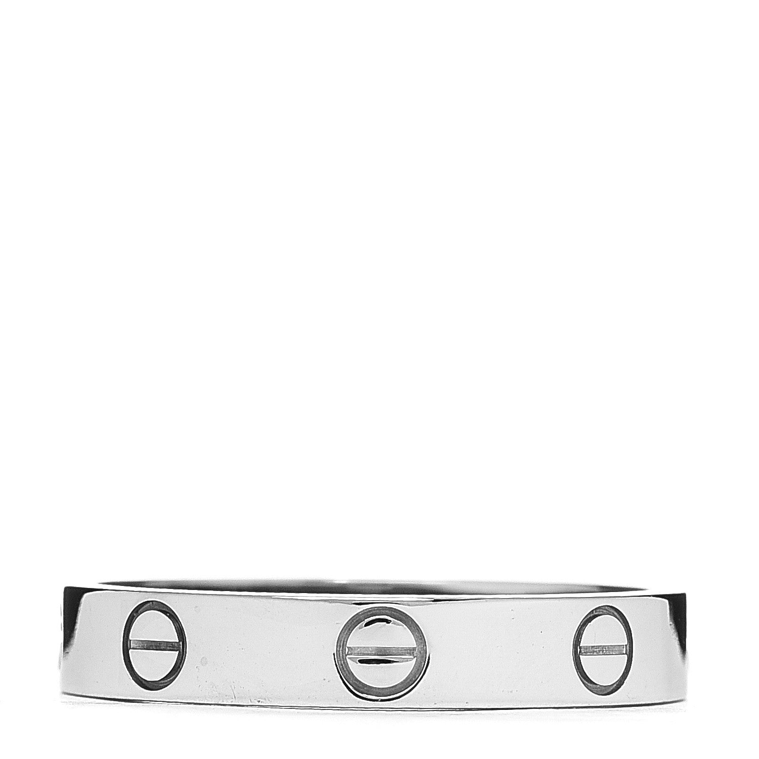Cartier 18K White Gold 3.5mm LOVE Wedding Band Ring 58 8.25 2 of 3