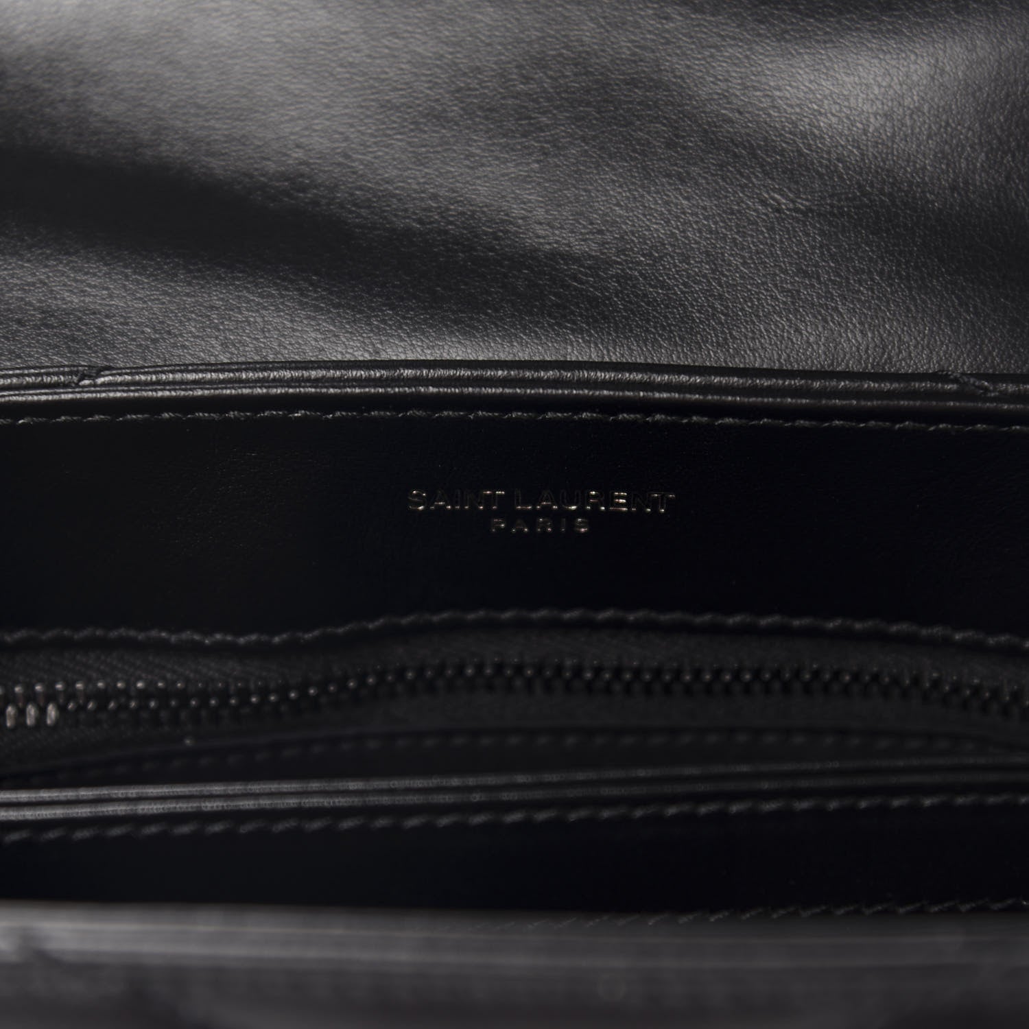 Saint Laurent Calfskin Y Quilted Monogram Toy Loulou Crossbody Bag Black 11 of 12