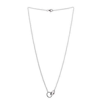 Cartier 18K White Gold Interlocking LOVE Necklace 3 of 8