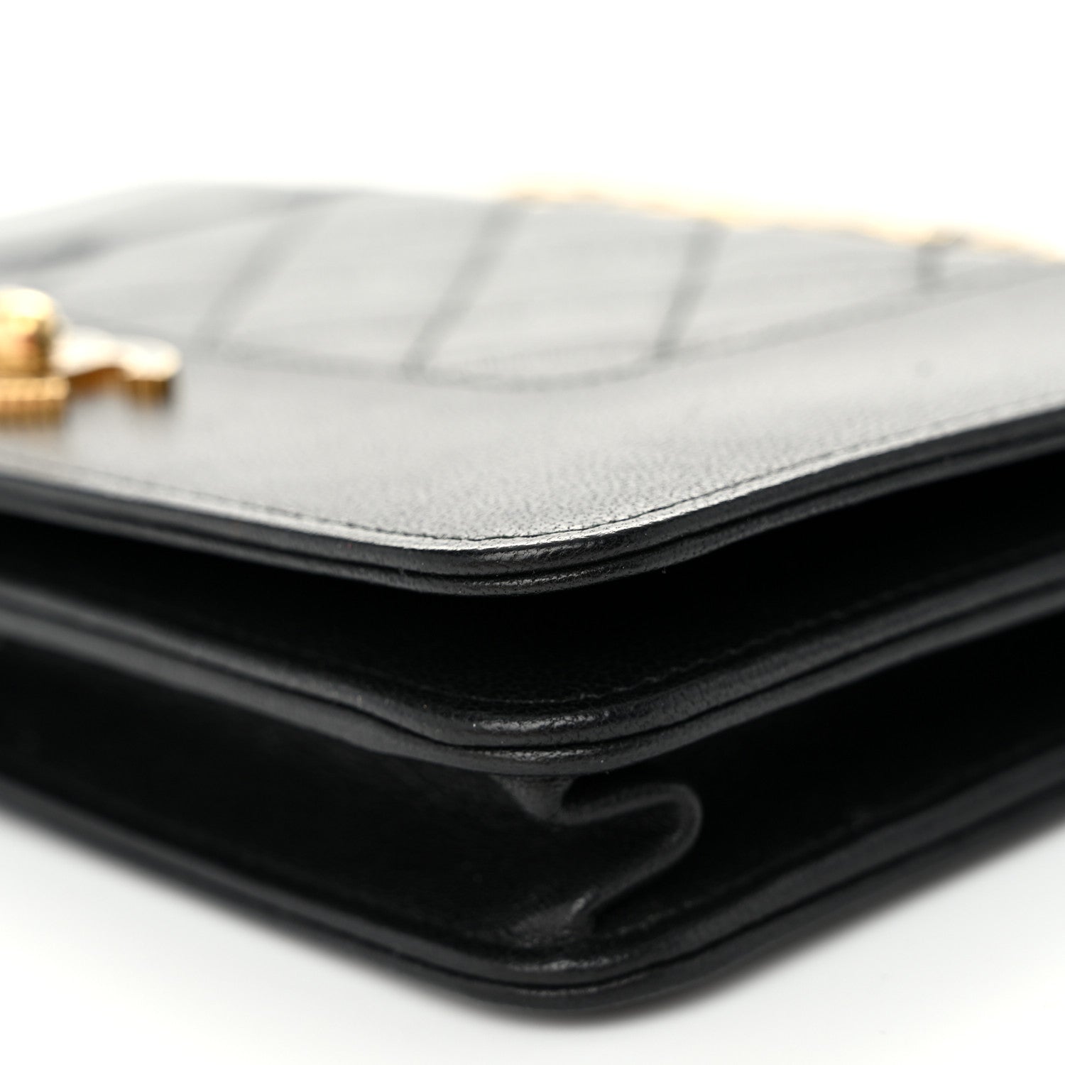 Chanel Sheepskin Quilted Mini Vintage Mademoiselle Wallet On Chain WOC Black 11 of 13