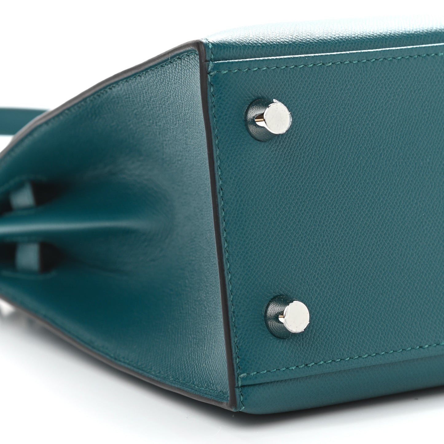 Madame Calfskin Verso Kelly Sellier 25 Vert Bosphore Rose Lipstick