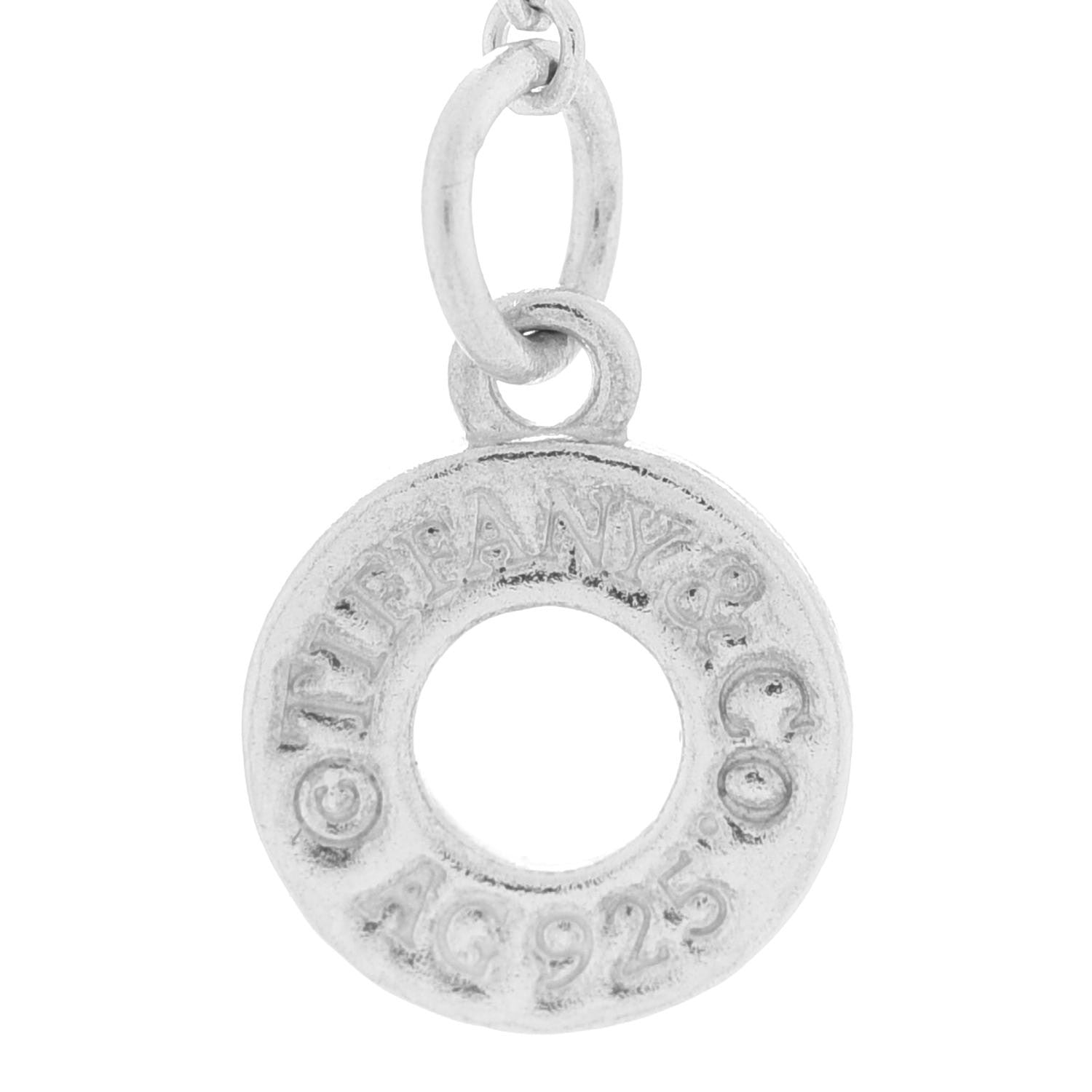 Tiffany Sterling Silver 1837 Double Interlocking Drop Pendant Necklace 5 of 7