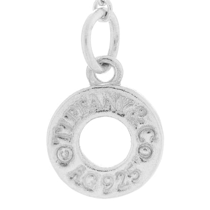 Tiffany Sterling Silver 1837 Double Interlocking Drop Pendant Necklace 5 of 7