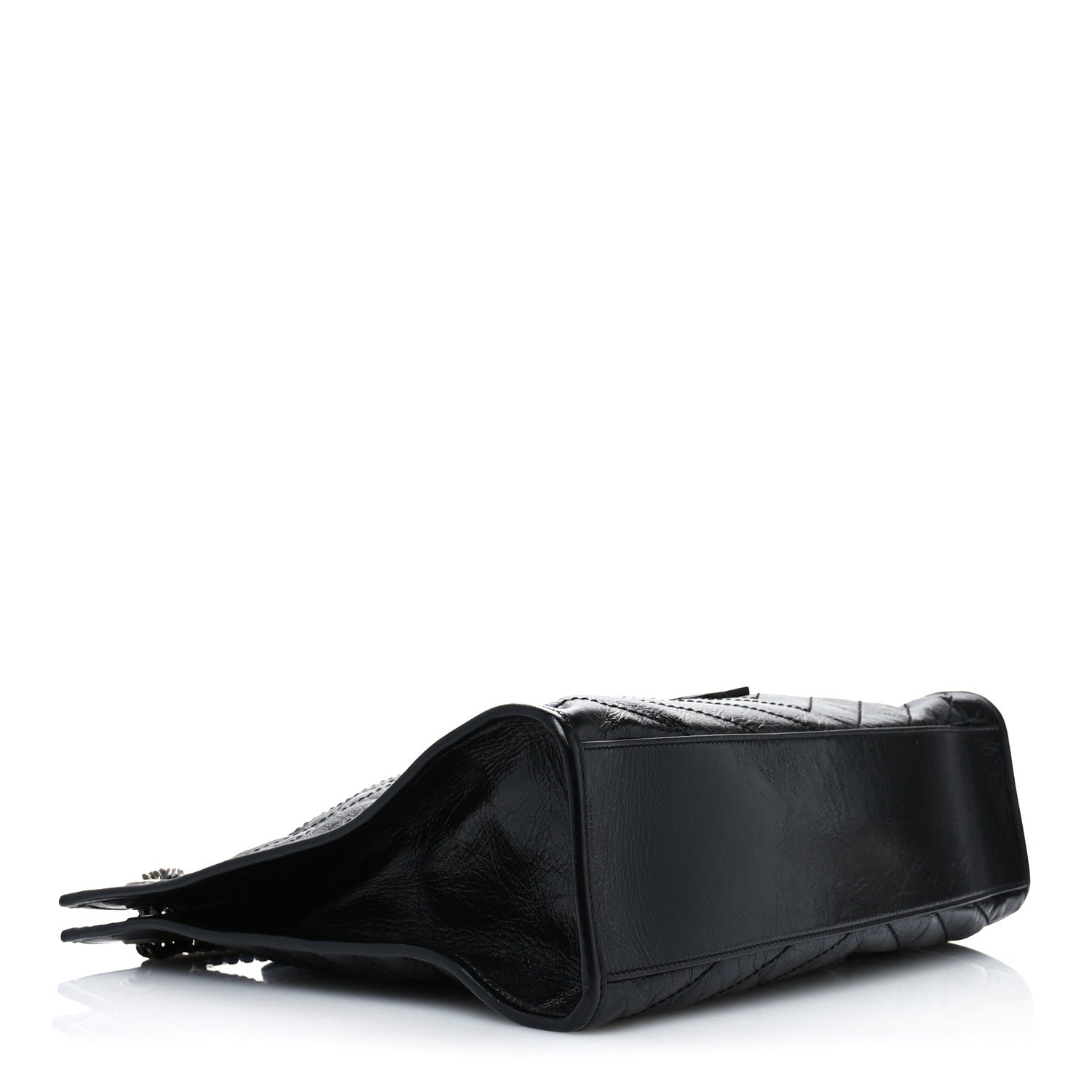 Saint Laurent Crinkled Calfskin Matelasse Monogram Large Niki Shopper Tote Black 4 of 11