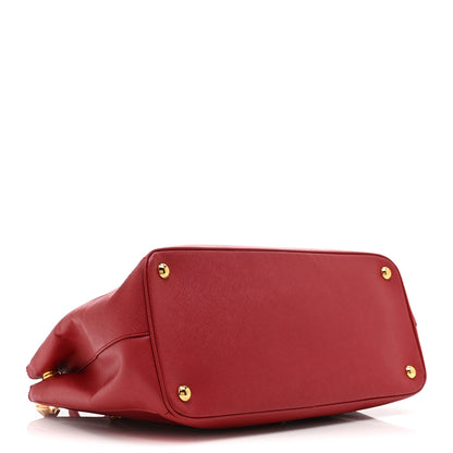 Prada Saffiano Medium Galleria Double Zip Tote Fuoco 4 of 10