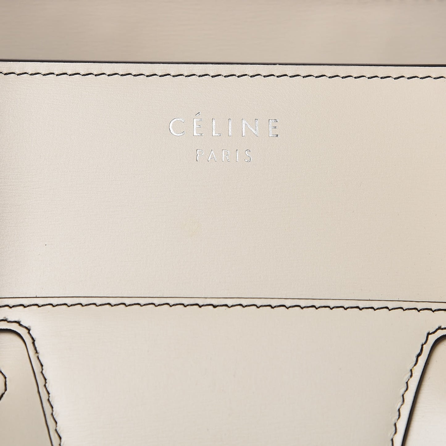 Satin Calfskin Mini Debossed Luggage White
