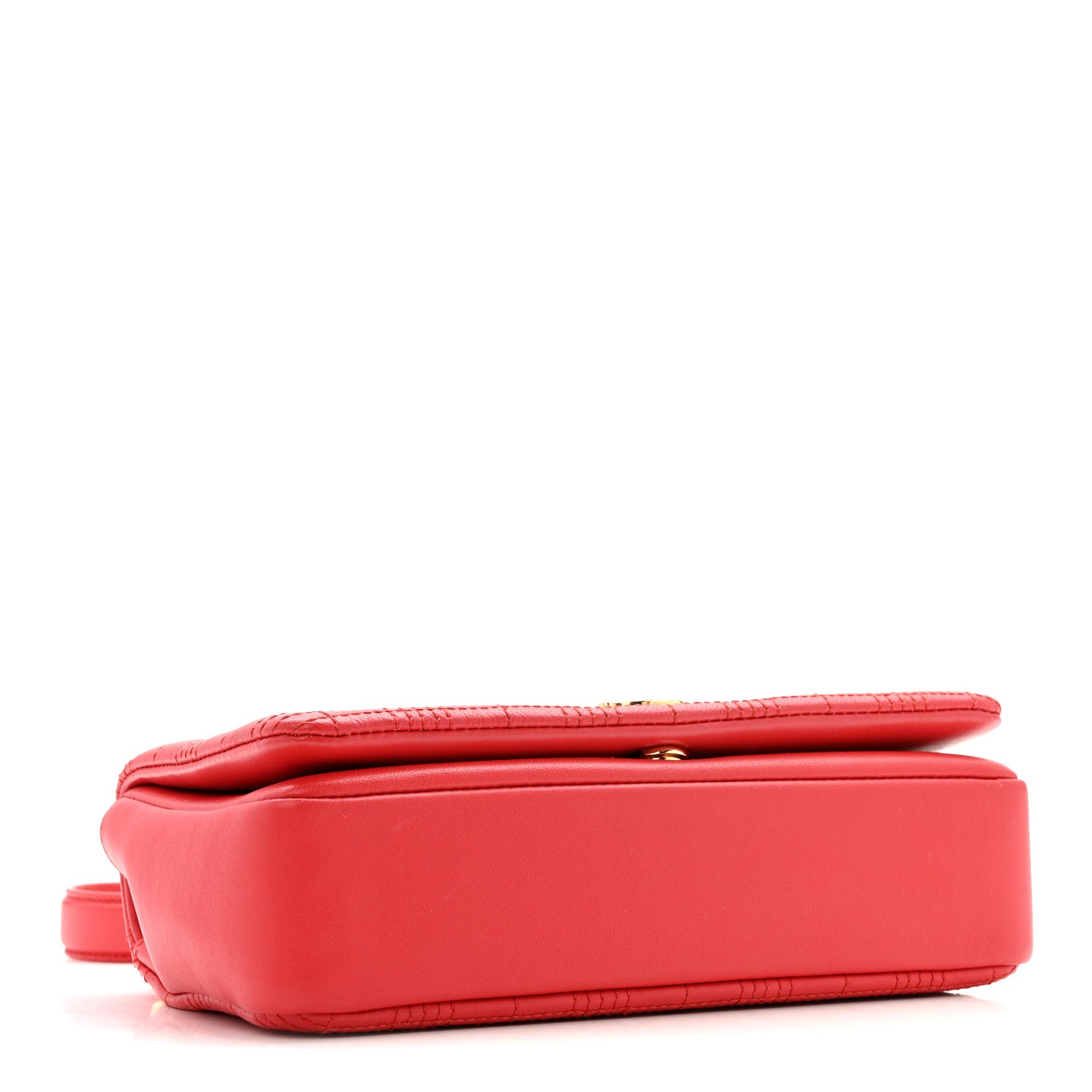 Burberry Lambskin Quilted Small Lola Bag Bright Red 4 of 15