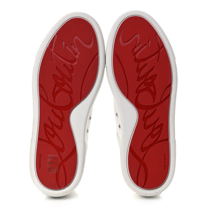 Christian Louboutin Toile Calfskin Simplerui Flat Sneakers 39.5 White 5 of 8