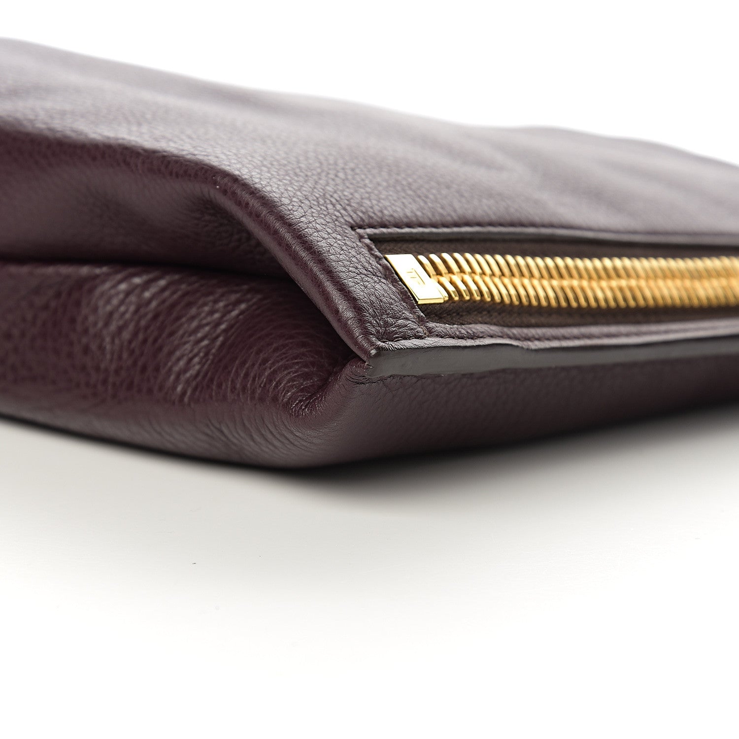 Tom Ford Ramskin Large Alix Padlock Zip Shoulder Bag Wine 9 of 10