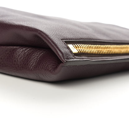 Tom Ford Ramskin Large Alix Padlock Zip Shoulder Bag Wine 9 of 10