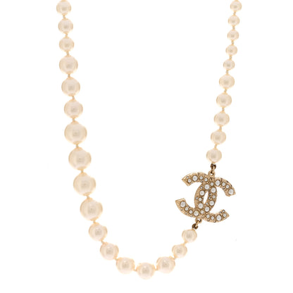 Chanel Pearl CC 100th Anniversary Necklace Light Gold 1 of 6