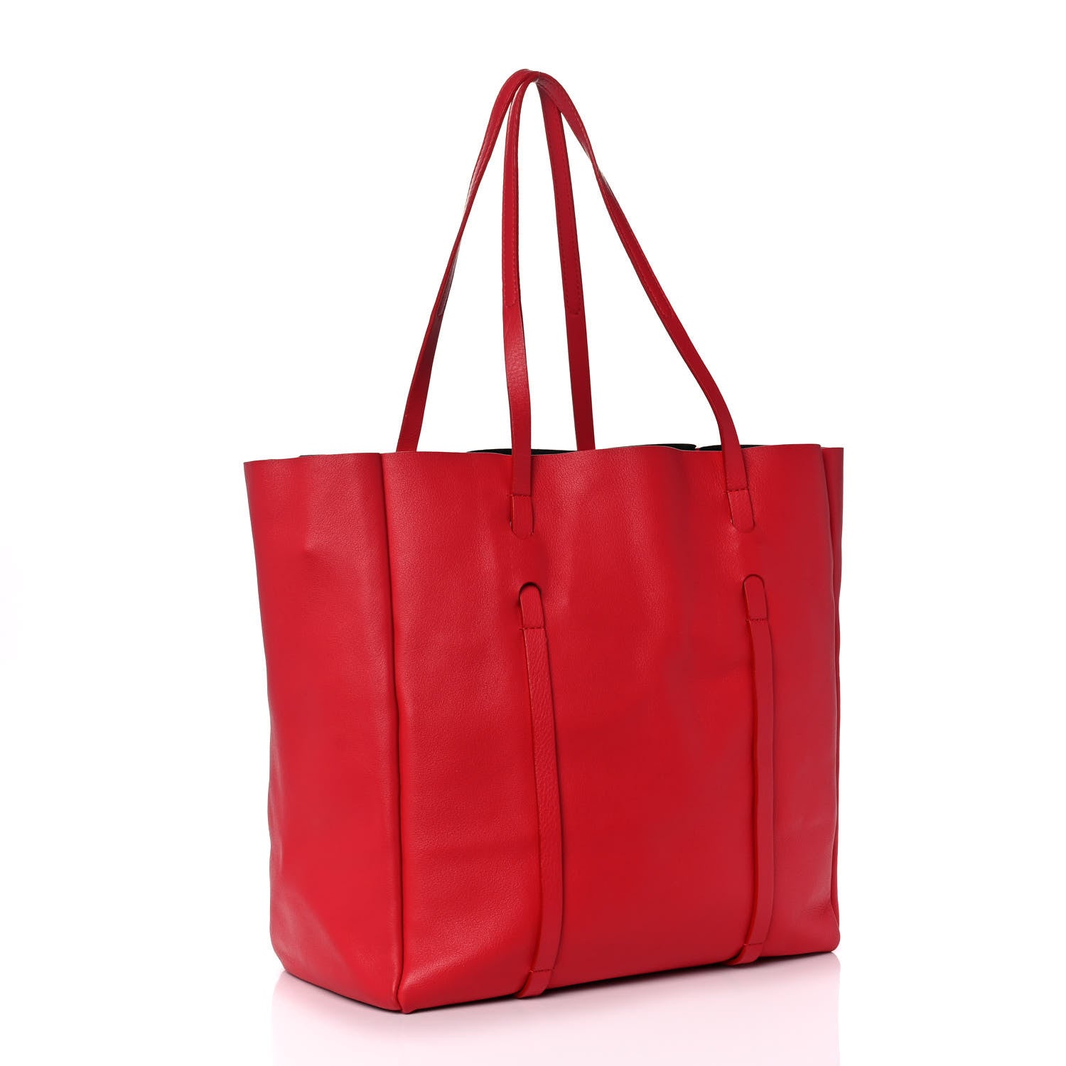 Balenciaga Veau Baltimore Double Sided Small Everyday Tote Rouge Vermeil Black 4 of 16